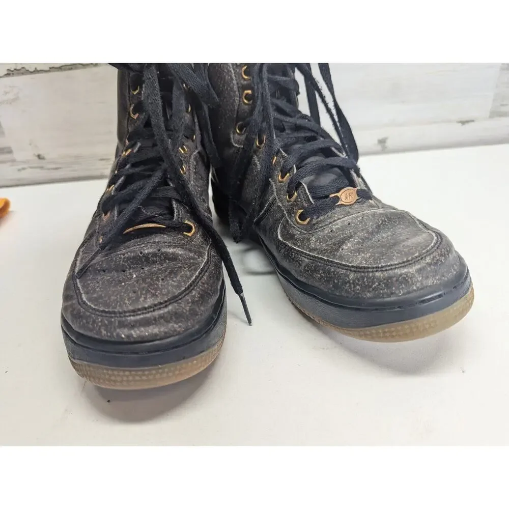 Nike Air Force 1 High Top‎ 807617-007 LV8 GS Black Gum Speckled 7Y (Youth)